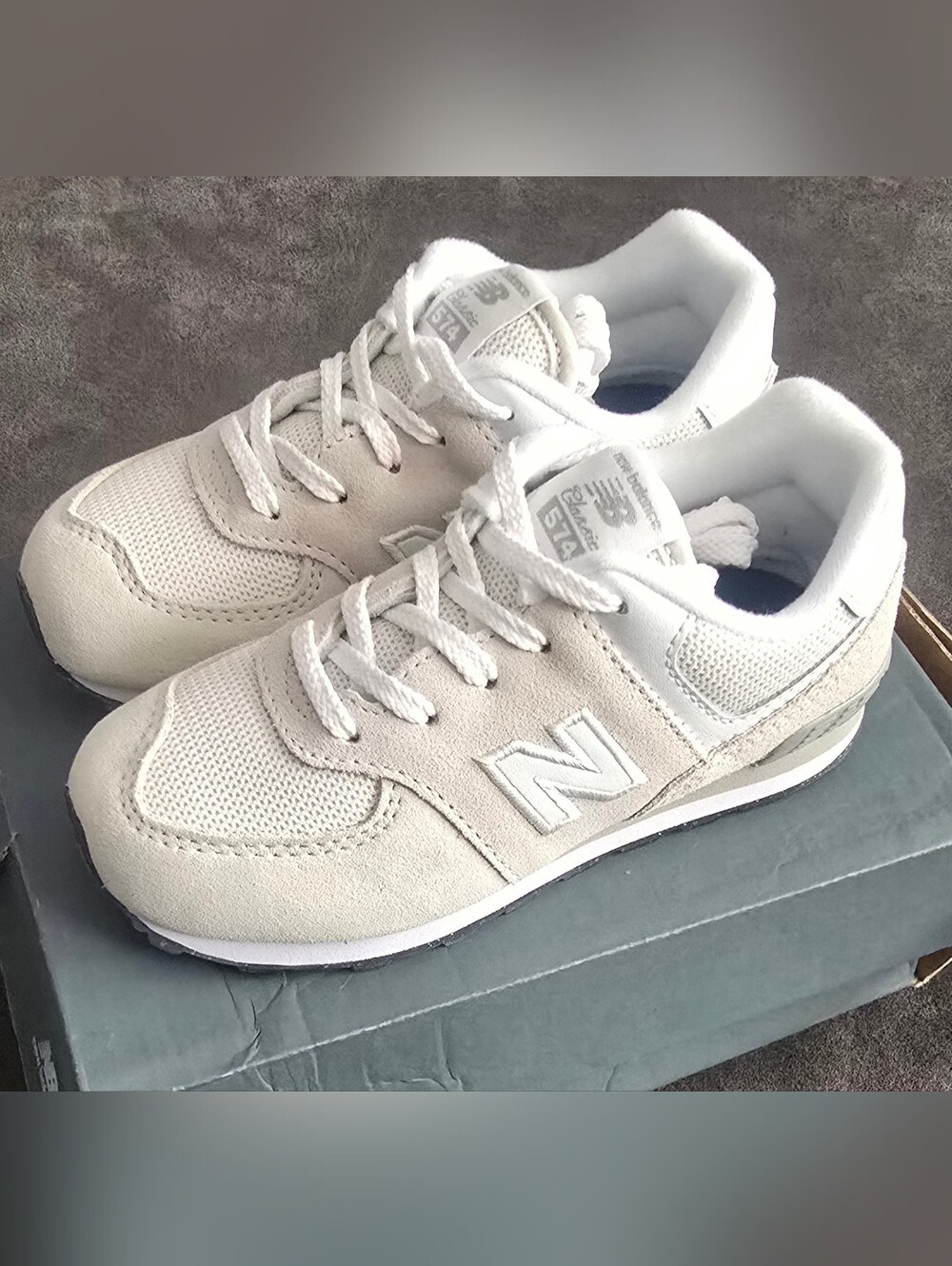 New Balance Kids' 574 Classic Sneakers in Off-White